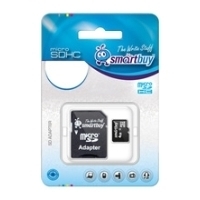   MicroSDHC/Transflash 32GB SmartBuy (Class 4) +SD 