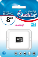   MicroSDHC/Transflash 8GB SmartBuy (Class 4)  