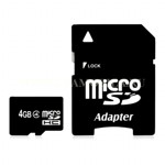Карта памяти MicroSDHC/Transflash 4GB SmartBuy (Class 4) +SD адаптер