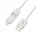 Дата-кабель USB iPhone 5G/microUSB (2 в 1) цветной